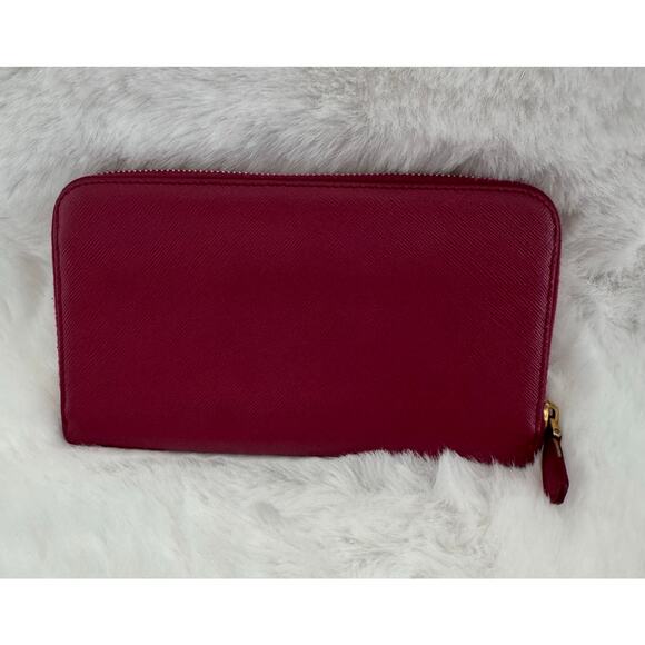 Prada Saffiano Leather Zip Wallet - Picture 3 of 8